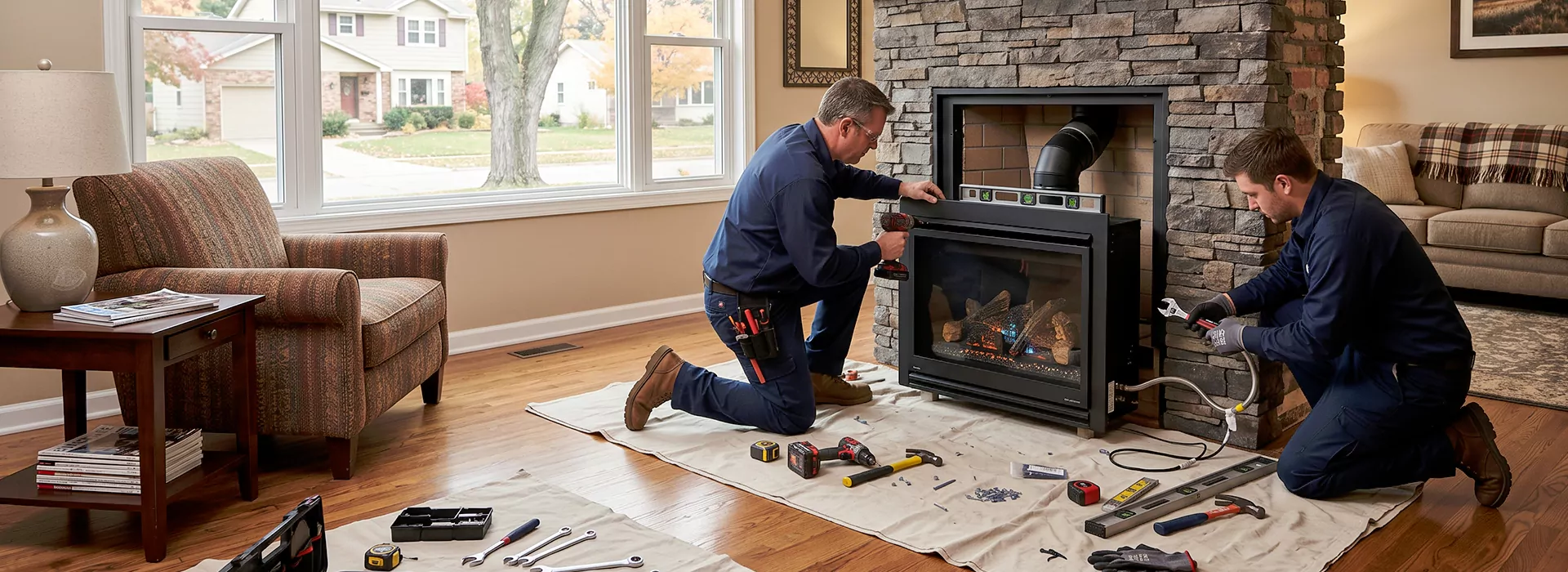 New Fireplace Installation in Pearland