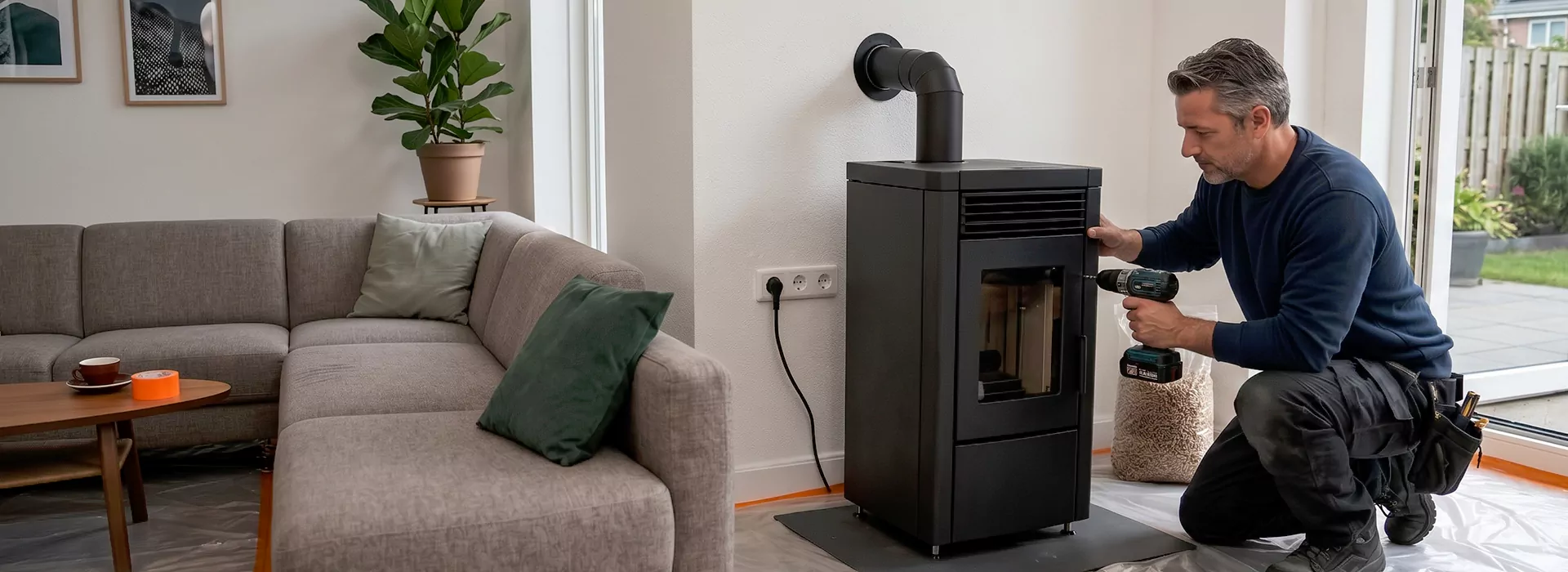 Pellet Stove Chimney Installation in Pearland, TX