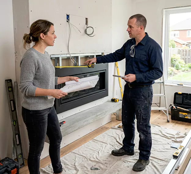 Why Pearland Homeowners Choose Our Floating Fireplace Installation Team?