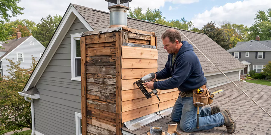 Wood Chimney Chase Repair Pearland
