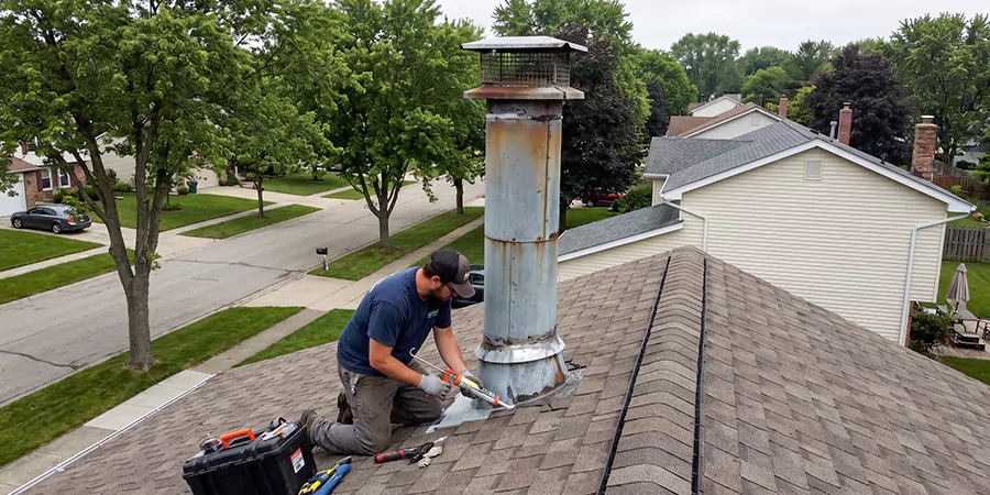 Stone, Stucco, and Metal Chimney Leak Repair Pearland