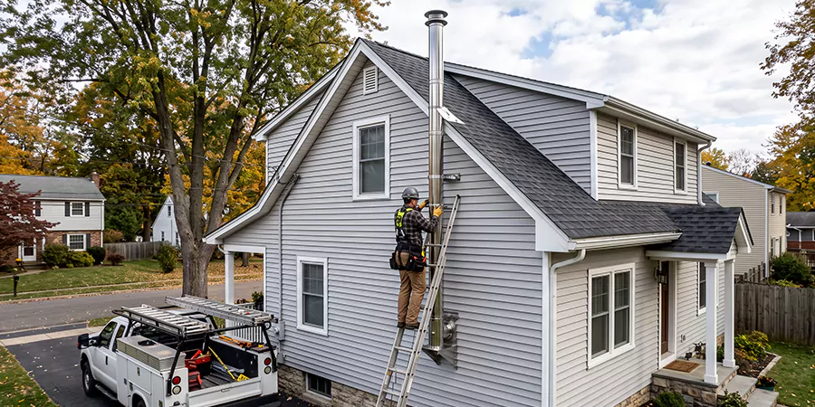 Wood Fireplace Chimney Liner Installation Pearland